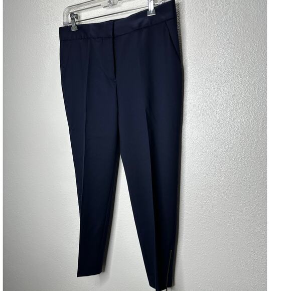 Stella McCartney Navy Vivian Wool Tapered Leg Zip Ankle Trouser Pant 40 / M - Picture 4 of 16